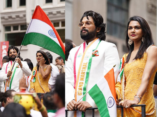 Allu Arjun At Huge Grand Marshall In New York